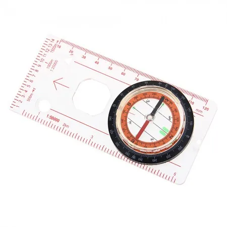 1PCS Outdoor Compass Camping Hiking Survival Scouts Orienteering Rule Baseplate Map Multifunction