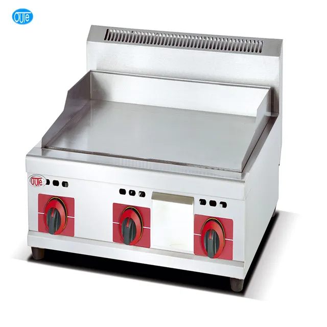 OUTE  Factory Supply Hotel Restaurant Equipment  Stainless Steel  Counter Top Commercial  Gas Flat  Griddle 3  Burner
