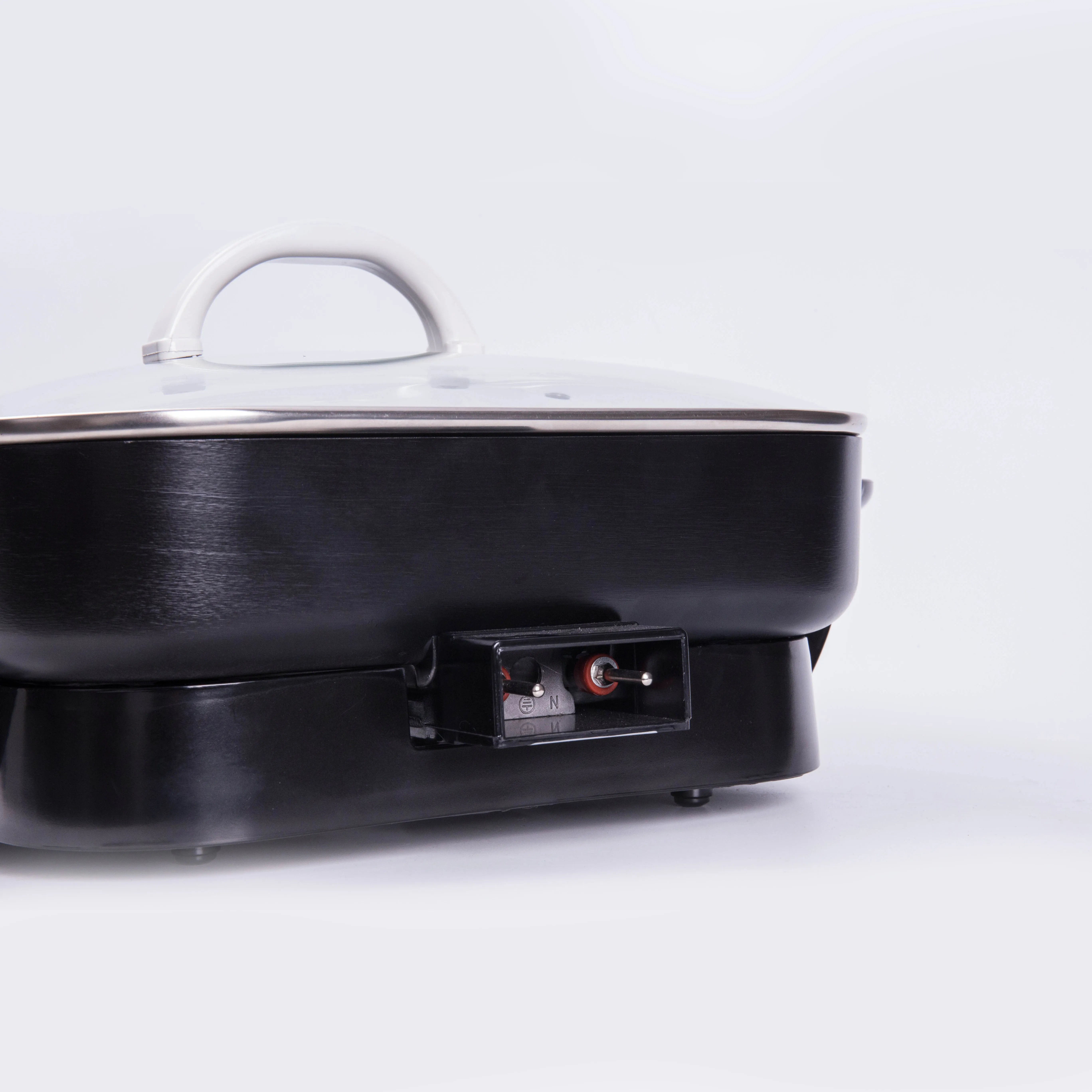 
Black electric frying pan multifunction korean electric skillet with removable adjustable temperature control 