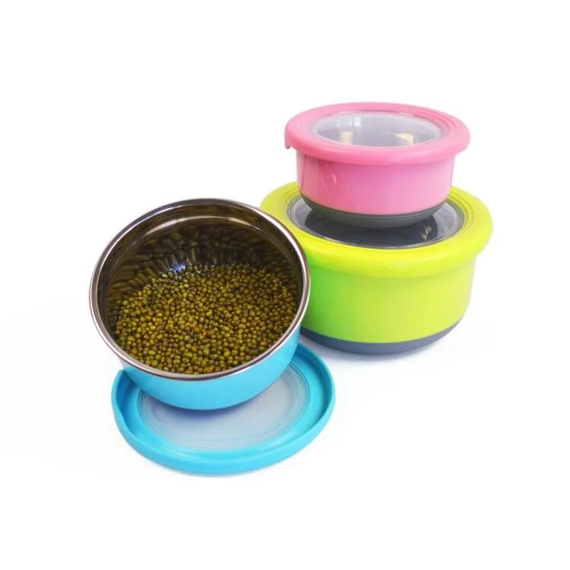 Food Storage Container 3pcs Stainless Steel Food Container Bento Lunch Box