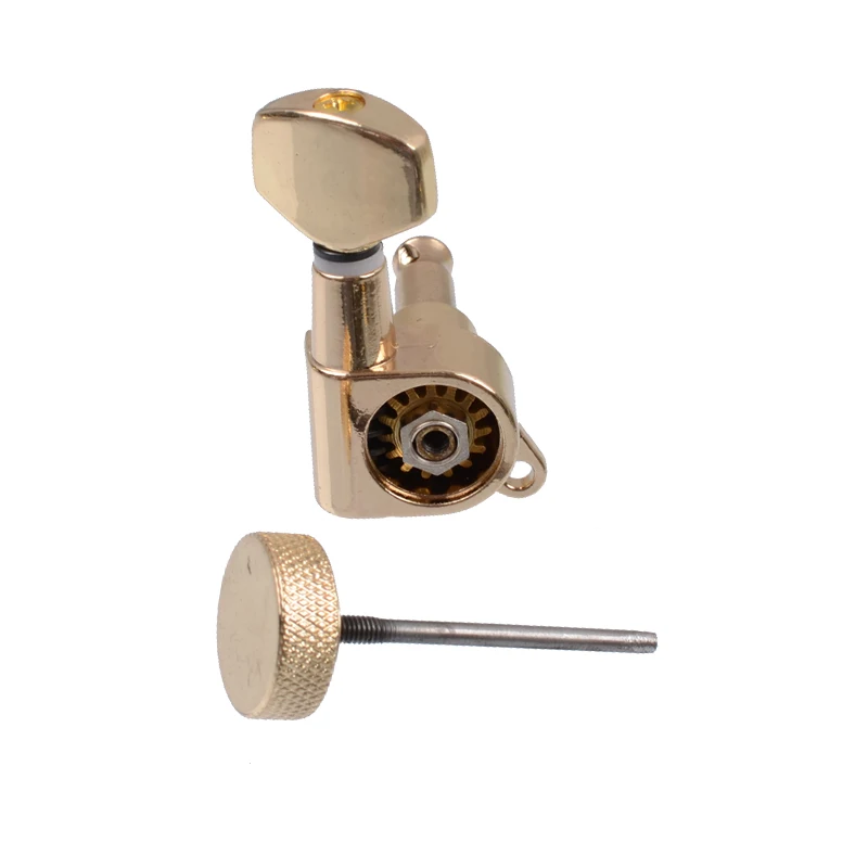 6L Sliver Locked String Guitar Tuning Pegs Keys Tuners Machine Heads for Strat Style Electric Guitar