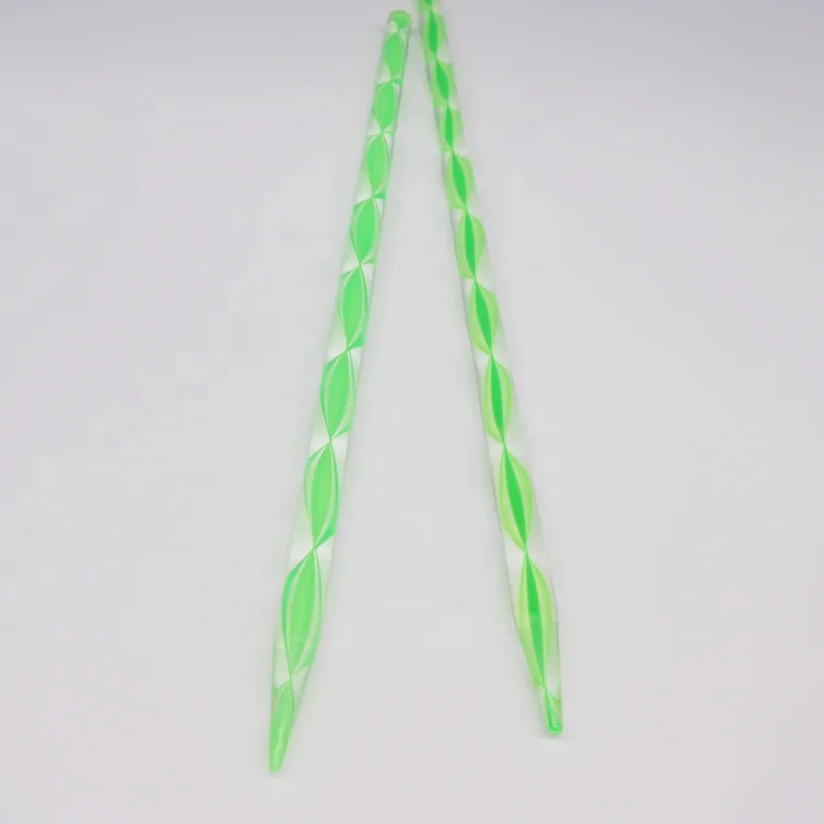 Акриловые спицы, Одноточечные прямые вязальные спицы, пластиковые вязаные спицы для рукоделия, акриловые хрустальные спицы