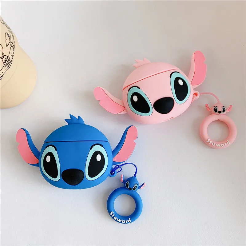 
Free Shipping 3D Earphone Case For Airpods 2 Case Silicone Stitch Cat Cartoon Headphones Cover For Apple 
