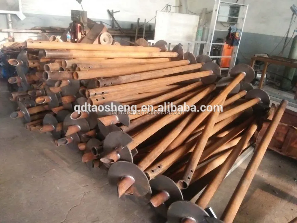 Construction Carbon Steel Ground Screw Helix Pile for Foundation Helix Post Anchor
