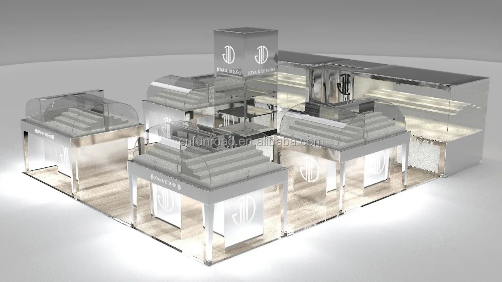 OEM/ODM Customized Jewelry Display Showcase Jewelry Mall Kiosk