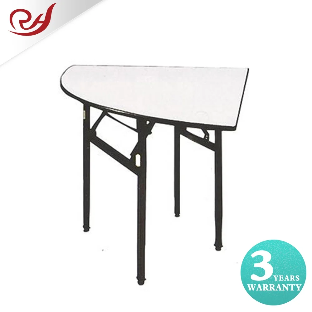 Wholesale Foldable Plywood  arc PVC oval Banquet wedding Tables