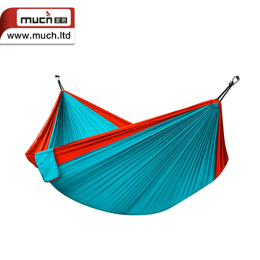 
Manufacture trending parachute fabric custom backpacking camping hanging tree printed kids double hammock 