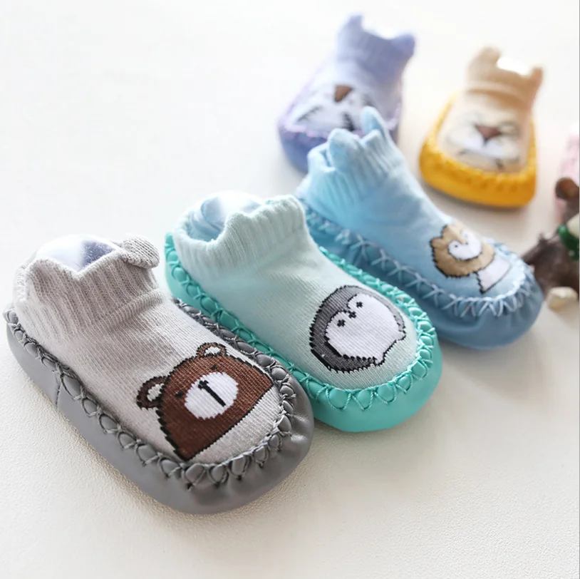 
Newborn baby non -slip socks rubber shoe socks toddler tube socks 
