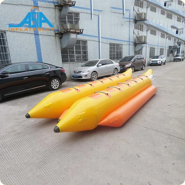 
12 Seats Double Lines Inflatable Banana Boat For Water Sport Game <span style=