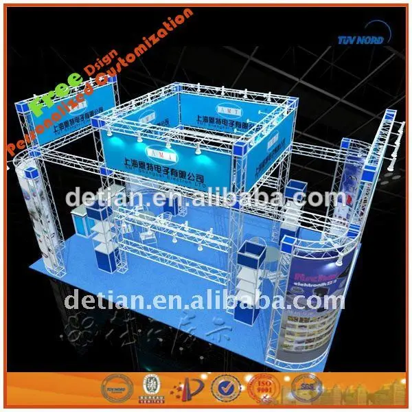 
 портативный и сборно-разборных фермы шанхайской выставке стенд киоск дизайн от стенда производителя в шанхае 001863  