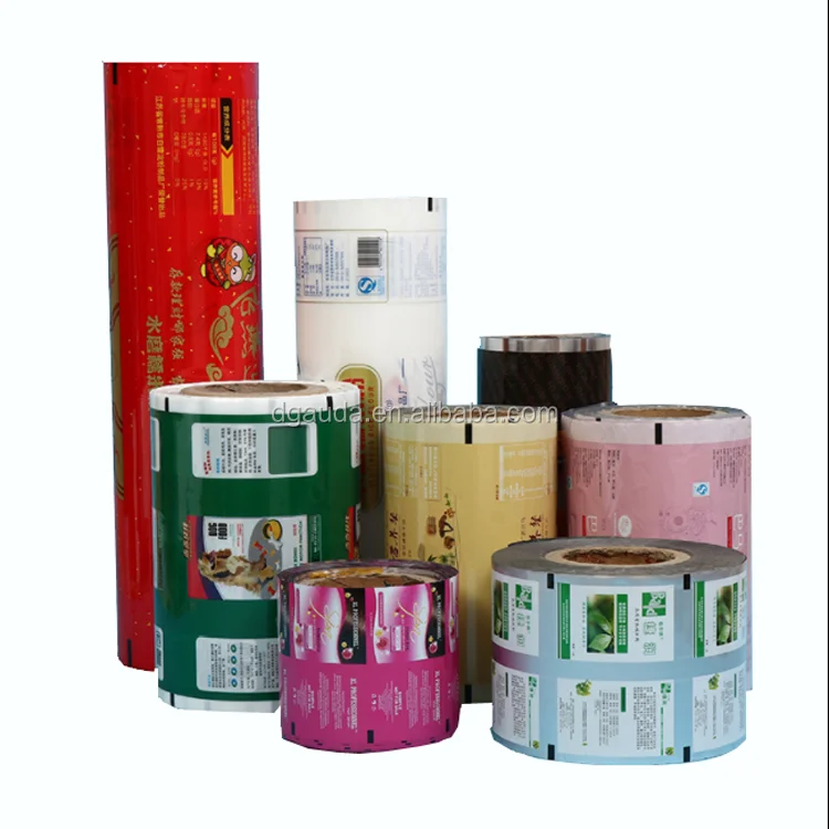 
factory wholesale custom printed logo food grade aluminum foil snacks flexible plastic packaging film roll 