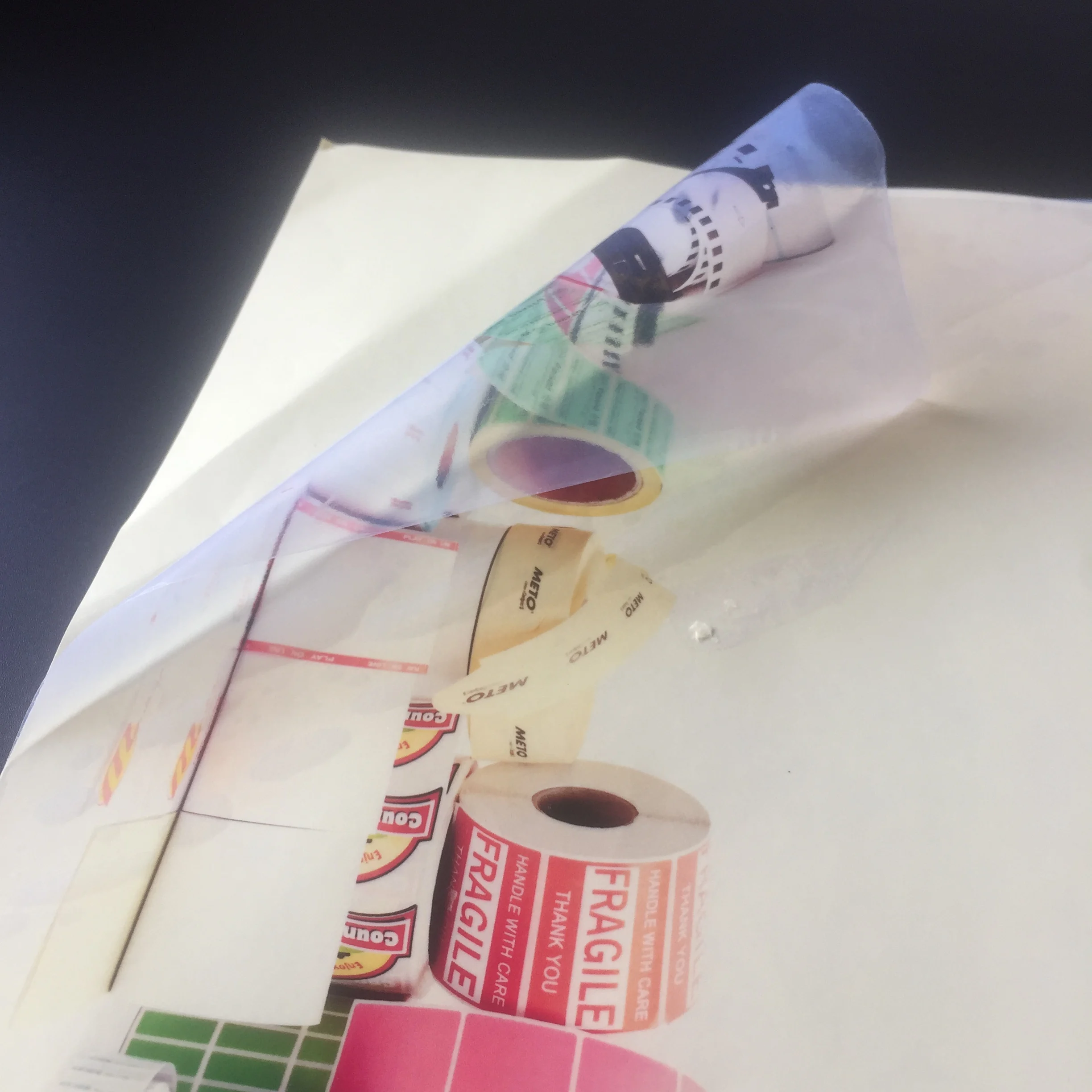 
Clear label sheet for inkjet printable,210mm x 297mm,100sheets/bag 