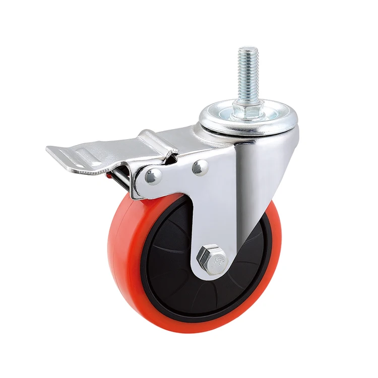 BIAO CASTERS M8 threaded stem TPR CASTER