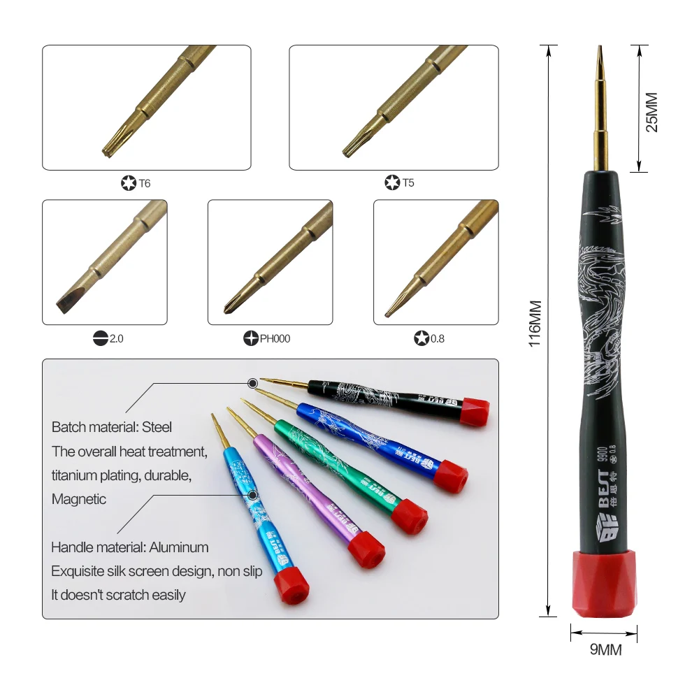 BEST 111 Match Freely Precision Multi-purposed Laptop Computer Cell Phone Repair Electrical Tool Kit Set