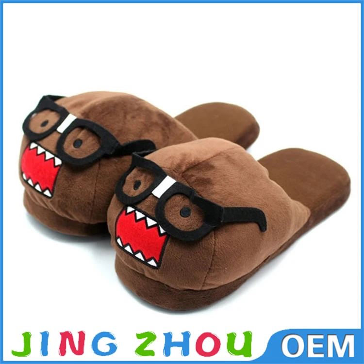 New Design Custom Fashion Stuffed Funny Indoor Animal Plush Slipper
