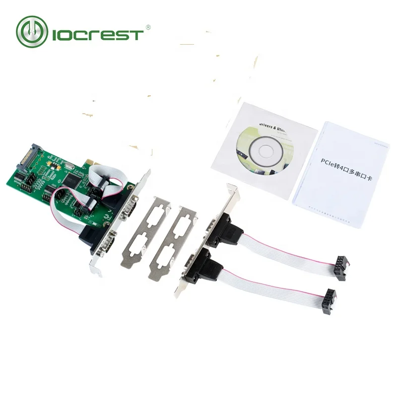 2022 120% SRGB 4 Port Pci Express Rs232 Serial Adapter Card Cable