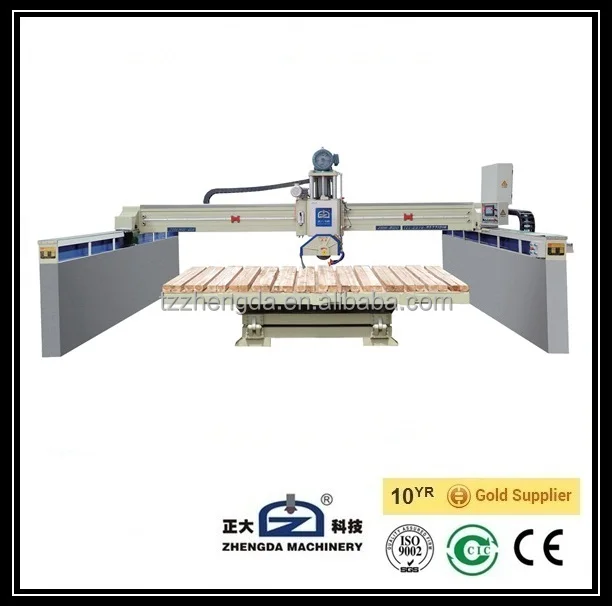 
stone granite bridge saw with guide pillar work table rotate laser machine cutting 