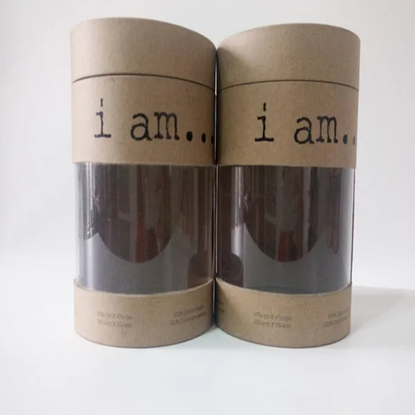 Biodegradable tshirt tube packaging with clean window