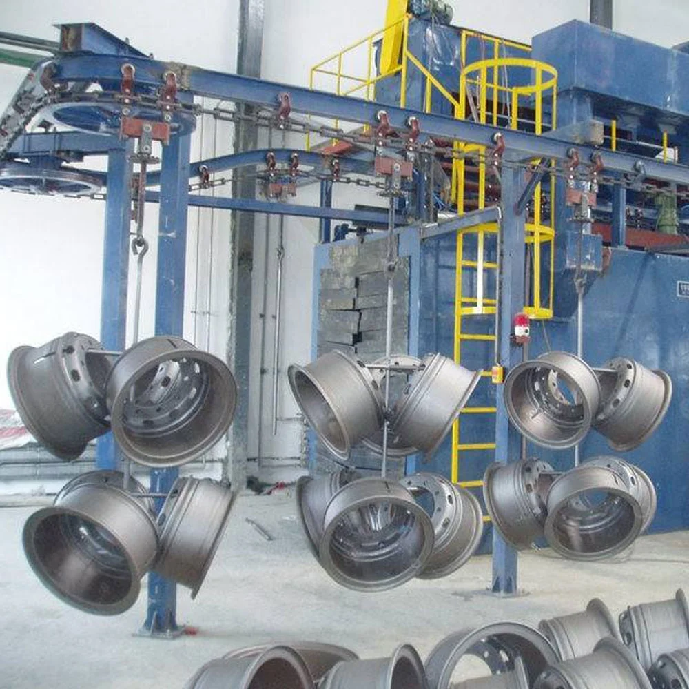 Hanging chain type shot blasting machine in foundry industry