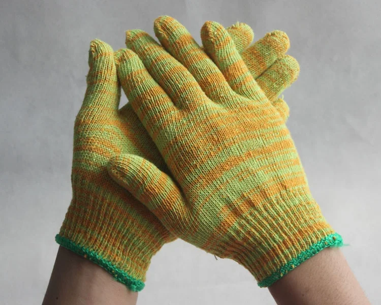 7 gauge colorful  cotton  gloves 600g