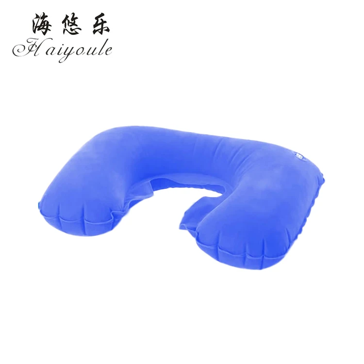 New U Shape Air Filled Neck Support Inflatable Travel Pillow