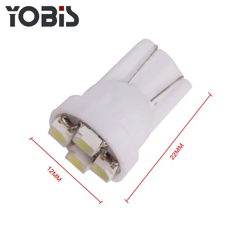 YOBIS 12V 4smd 1210 194 W5W pingo T10 Led Bulb for Car Led Pinball Colorful Reversing Lights Lamp