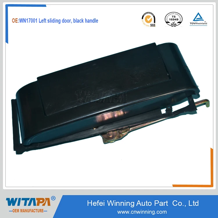 auto body parts sliding outer door handle LH with black color used for Chevrolet N200 by factory