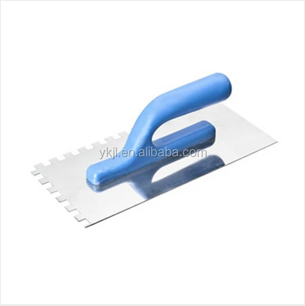 Строительная кладка, зубчатый штукатурный мастерок, инструмент