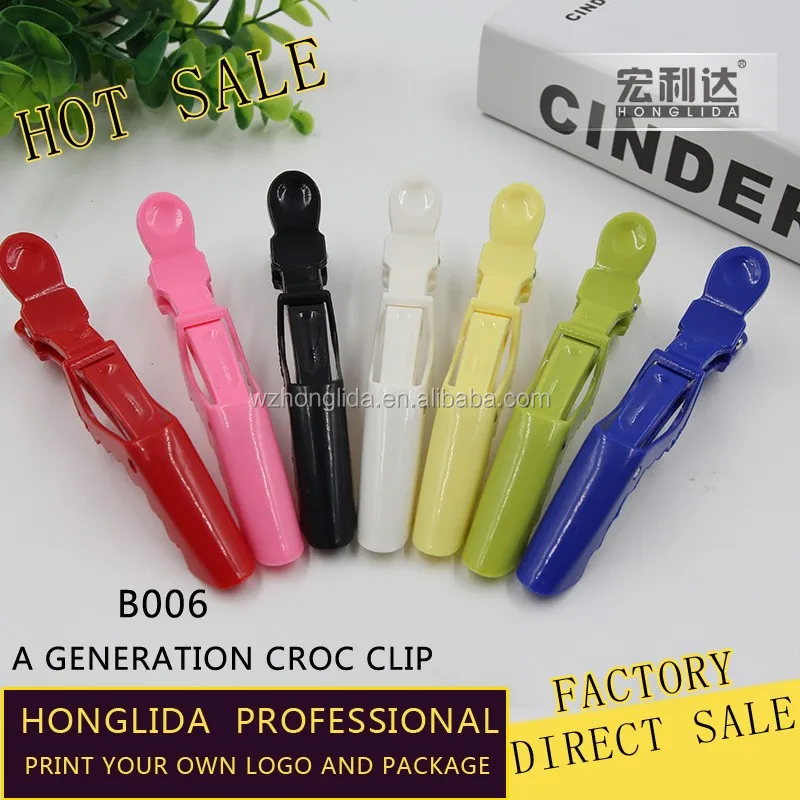 Wholesale color plastic high quality alligator hair clips