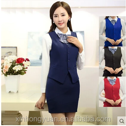 
custom fashion bank great hall manager staff skirt uniforms for women 