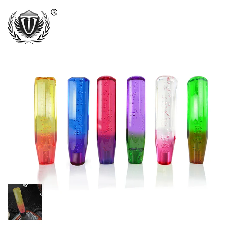 JDM Racing Culture 20CM Octagon Crystal Air Bubble Shift knob Universal Shifter Shift Gear With Double Color