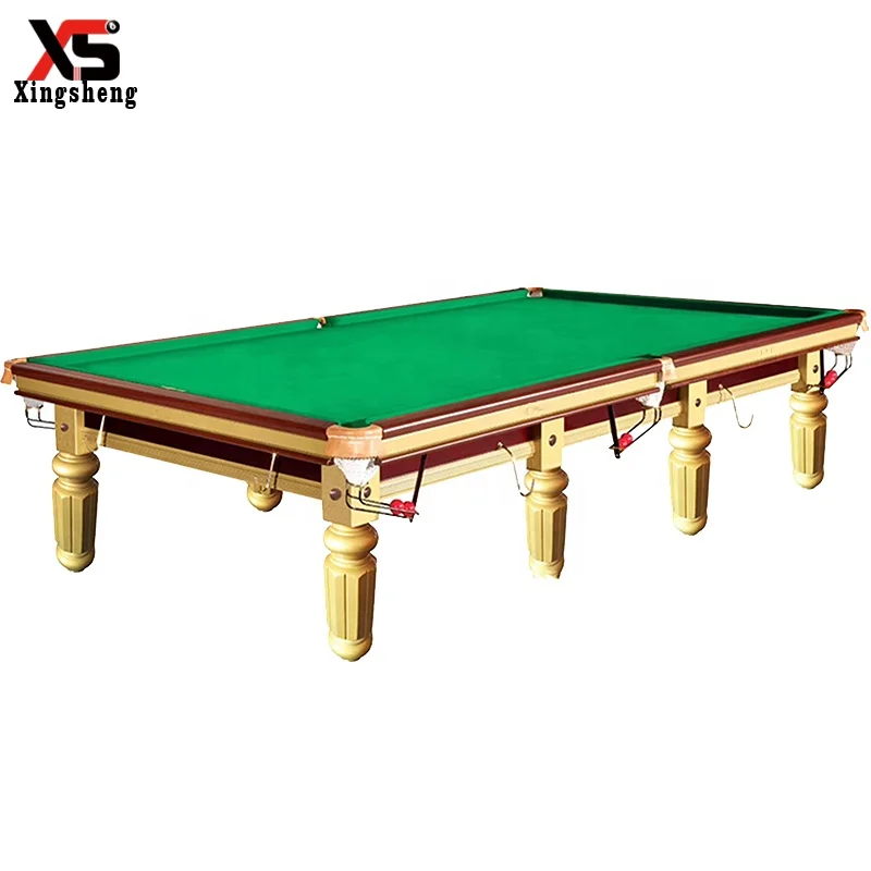 Профессиональный стальной стол для снукера из массива дерева 12 футов
