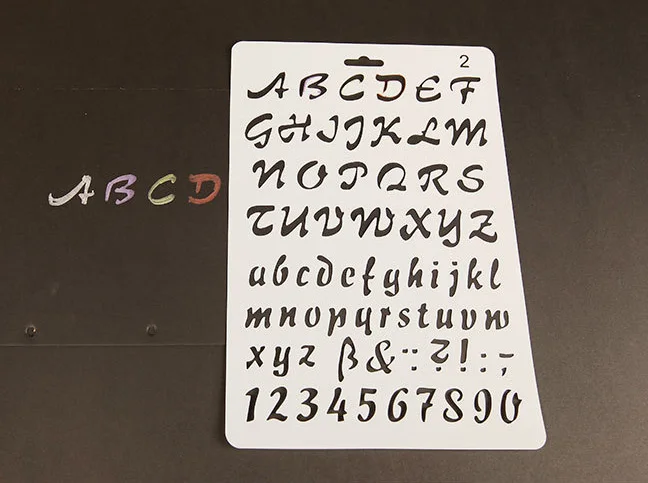 
Stencil drawing template 