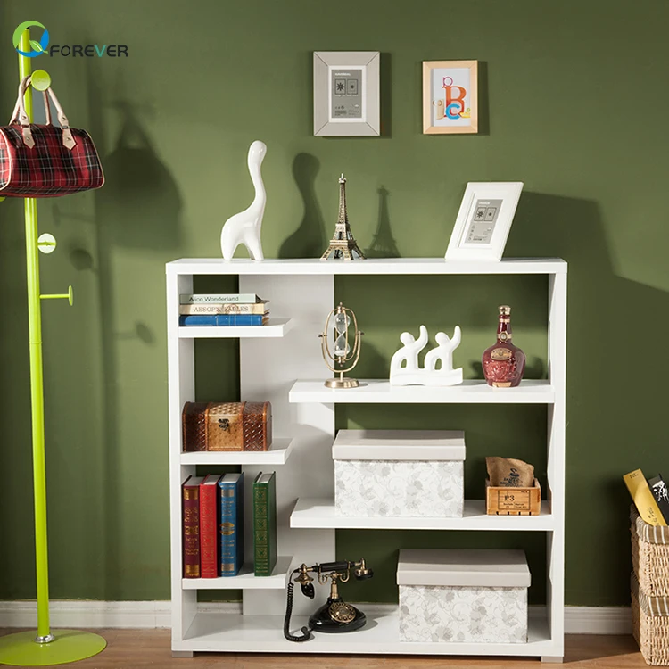 Living Room Furniture White 6-Story Display Cabinet Storage Locker