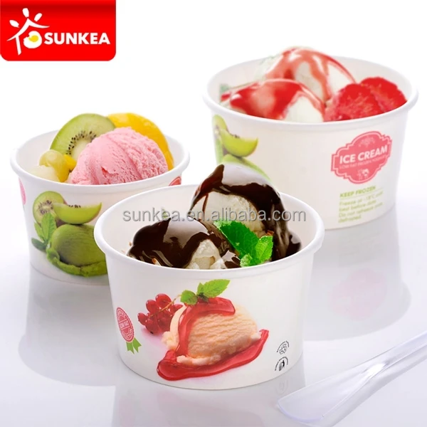 Custom printed paper ice cream cup