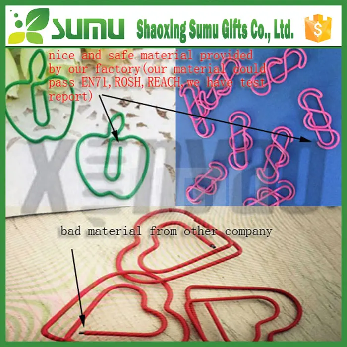 Promotional Different Size Colorful Star Shape Metal Paper Clips