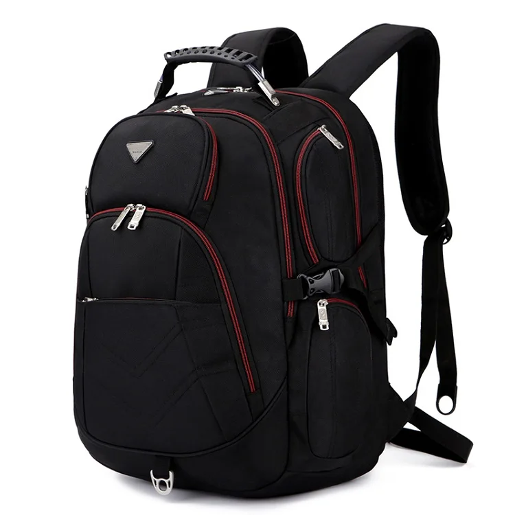 Lightweight FoldablE Ballistic Black Custom Logo Nylon Backpack Women Man Waterproof  For 17 To 18.4 Inches Laptop