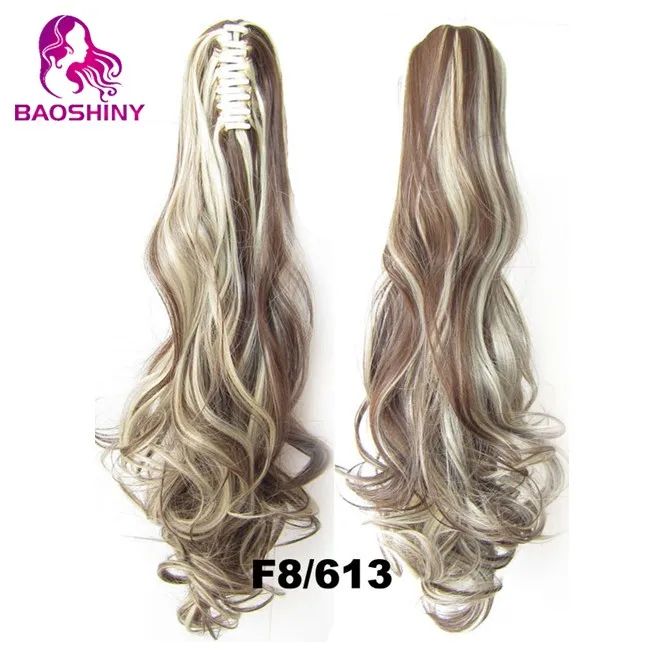 22 дюйма, 55 см, женские кудрявые когти, конский хвост, высокотемпературные волокна, синтетические волосы, конский хвост, 170 г/шт.