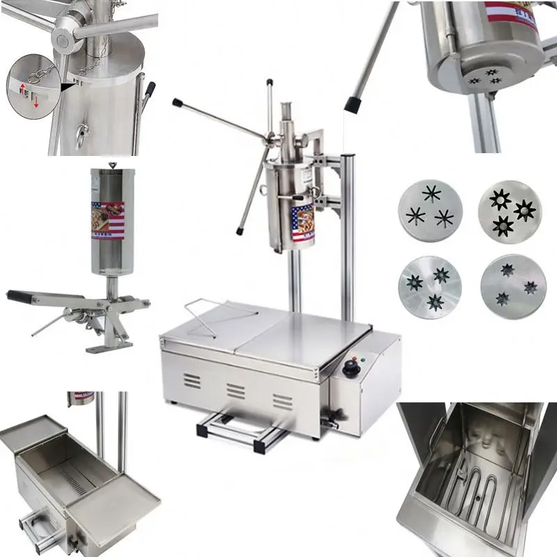 Горячая Распродажа, фритюрница 5 л из нержавеющей стали, испанская чурромашина