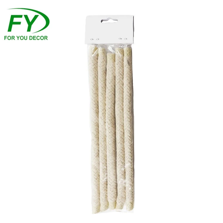 High temperature polished 10mm oil lamp fiberglass wick