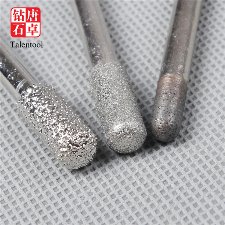 carve tools and diamond mounted point diamond coated used on stone glass tile for polishing and carving