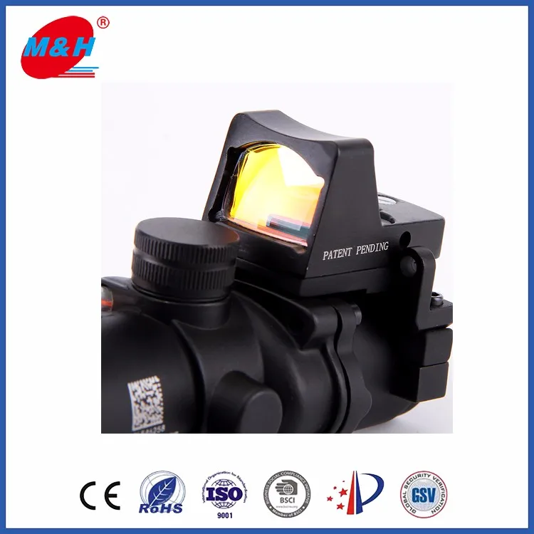 Фабрики китая продавец высокой четкости начиная 4X32 micro red dot настоящее волокна источник ACOG для прицел