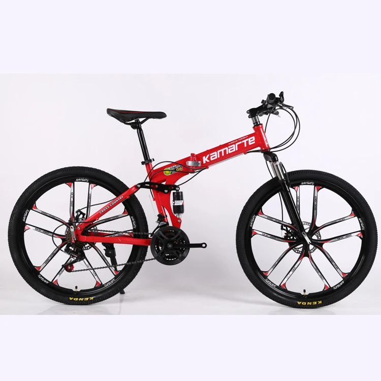 Disk Brake Mountain Bike Bicycle made in china 2019 air tire folding Adult Variable Speed High Carbon Steel Frame