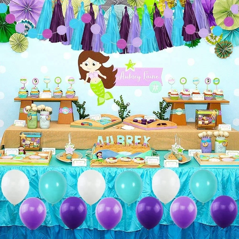 Mermaid Party Supplies Under the Sea Decorations Pack