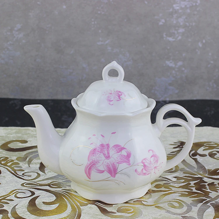 Factory Ceramic Tea Mug 13PCS Porcelain Tea Pot Set For Wholesale Selling