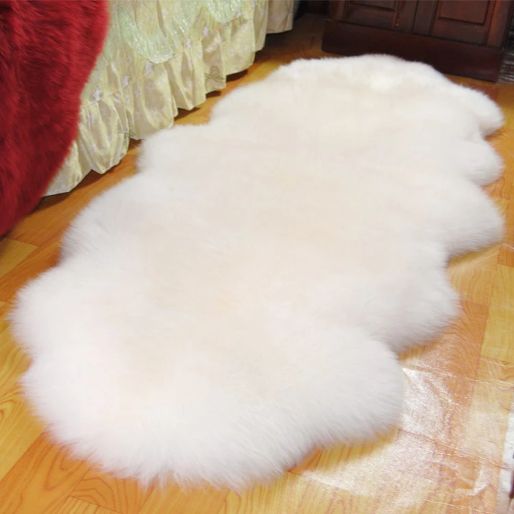 Amazon hot sale Premium real New Zealand long hair  wool rugs 100%  genuine sheepskin  rugs
