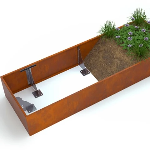 Customized corten steel lawn edging