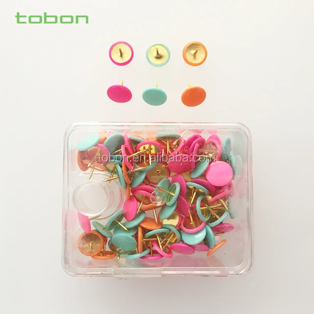 Большие партии офисные милые нажимные штифты краска винил ПВХ пластиковые цветные штанги для больших