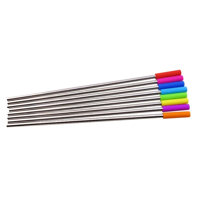 
BPA Free Reusable Metal Straws, Stainless Steel Drinking Straws, Silicone Straws 