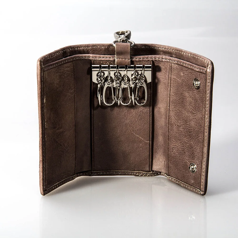 New Update China Supplier Custom Leather Key Chains Holder Wallets Woman Simple Design With Wholesaler Price